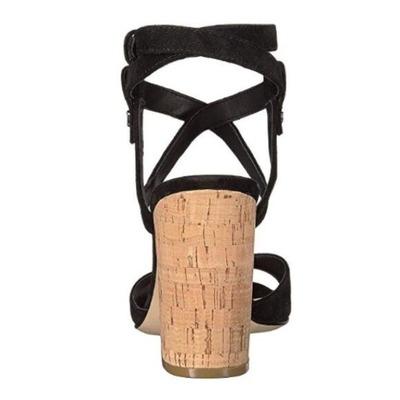 Sigerson Morrison Paulina 2 Black Suede Block Heel Sandals Sz 9 EUC - Picture 4 of 8